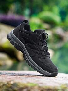 Herren Mode Wanderschuhe mit Drehverschluss, outdoor bequem leicht atmungsaktiv Kletterscuhe rutschfest Herrenwalkingschuhe