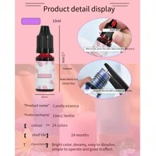 24 色 10 毫升 香薰蜡烛颜料 高浓度肥皂石蜡大豆蜡染料颜料