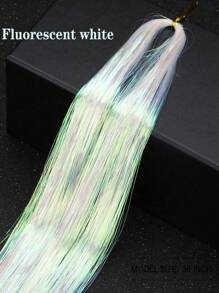 1 pezzo Decorazione per capelli metallica da donna, extension per capelli lucide e glitterate, resistente al calore, fascia per capelli, turbante, fasce per capelli