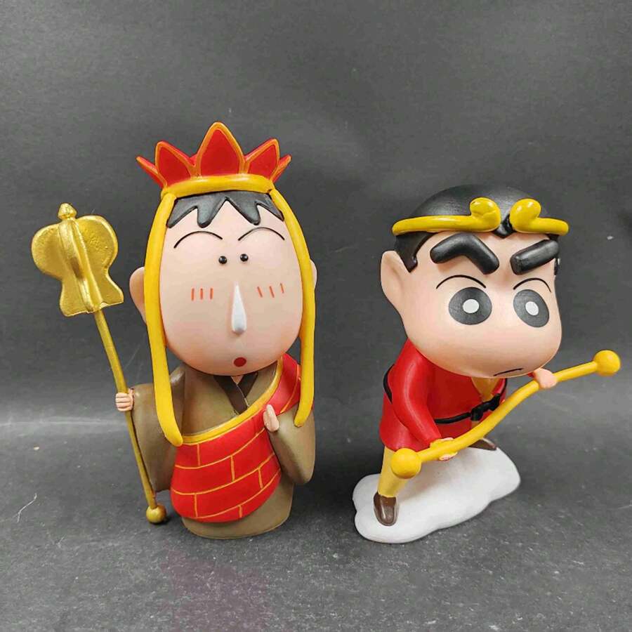 CRAYON SHINCHAN 蜡笔小新角色扮演唐僧孙悟空创意公仔模型 - 彩色 - 查看 1