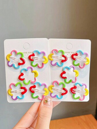 5/10 zufällig ausgewählte, niedliche Karottenhaarspangen in Bonbonfarben, Haarspangen mit Dopamin-Tropfenöl-Effekt, seitliche Haarspangen, süße Haaraccessoires für Mädchen, minimalistischer Haarschmuck für Alltag und Party, Cut-Out