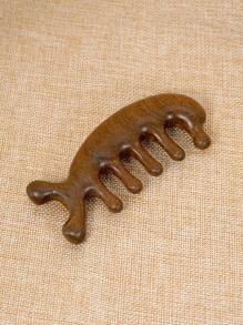 1 件个性化定制木质发梳，迷你檀香五齿按摩梳，无柄宽齿梳，便携式迷你木质梳子，男女顺发刷，按摩头皮的顺发梳，稀疏/卷曲/干燥的头发，激光雕刻名字，母亲节礼物朋友礼物奶奶礼物女孩伴娘礼物妈妈家庭礼物发刷儿童礼物...护发 - 棕色 - 查看 4