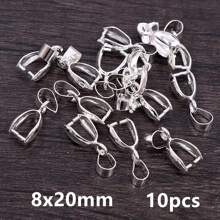 10-50pcs Pendants Clasps Clips Pinch Bails Connectors Charm Bail Beads Connector DIY Jewelry Making Accessories Findings