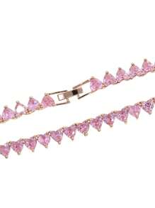 Iced Out Bling Valentine's Day Gift For Women Jewelry Heart-Shaped Copper Inset Zirconia CZ Tennis Choker Necklace For Women Fashion Jewelry Gifts For Everyday Wear - Love Necklace - View 10