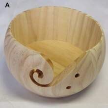 Wooden Yarn Bowl Crochet Organizer Storage Holder Non Slip -Friendly New Handmade DIY For Knitting Crochet Skeins