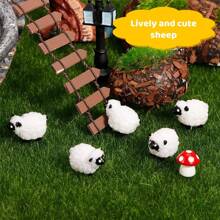 10pcs Mini Resin Sheep Statues Figurines, Cute Ornaments For Indoor/Outdoor Fairy Garden, Landscape Decor, Accessories For Middle East Festivals & Parties (Classic Style)