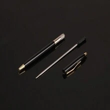 1pc Metal Ballpoint Pen With Customized Logo Engraving, Personalized Wedding/Memorial Gift, Thanksgiving/Teacher's Day Present Back To School - Multicolor - View 2