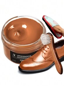 Brown Shoe Polish, Color Correction, Repairing Cracked Spots, Restoring Brown Leather Goods To Their Original Condition, 3-Piece Set