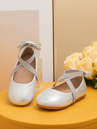 2025春夏新款宝宝平底鞋时尚派对儿童平底鞋女童蝴蝶结幼儿鞋