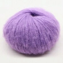 4 件超柔软安哥拉马海毛纱线，每件 1.76 盎司 - 非常适合 DIY 针织和钩编披肩、围巾、毛衣 | 薄而奢华的美利奴羊毛混纺，多种颜色，手工编织线 - 彩色 - 查看 19