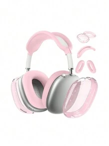 3pcs/Set New Transparent TPU Glitter Headphone Case Cover Set Compatible With Apple Max Headphones, Includes Dust-Proof, Shock-Proof, Water-Resistant Earmuff, Headband And Housing Shell Case - Multicolor - View 5