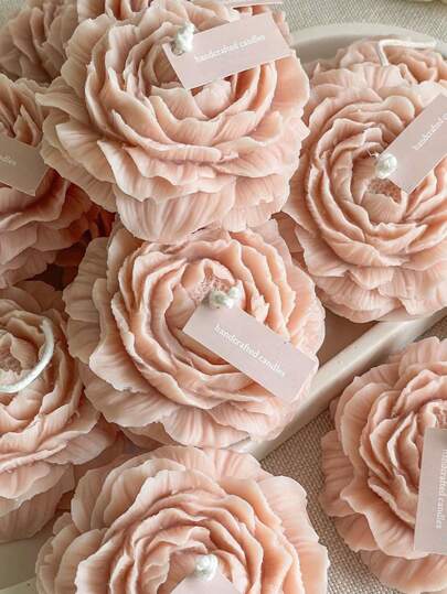 1 件牡丹花香薰蜡烛硅胶模具，适用于手工制作的 3D 花卉香薰蜡烛、石膏扩散石、树脂工艺品、家居装饰、母亲节礼物、节日礼物、派对氛围