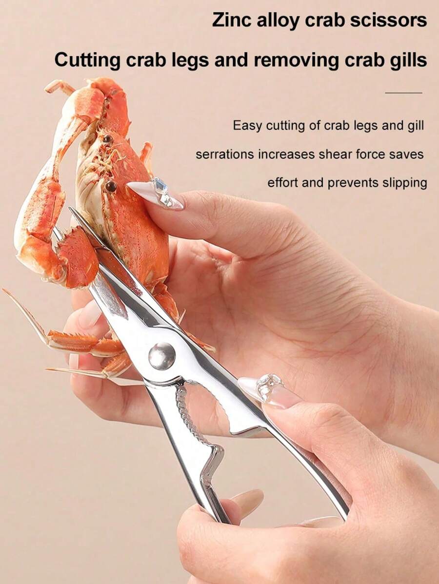 Set Di 2 Strumenti Per Frutti Di Mare – Schiaccianoci E Forchetta In Acciaio Inox E Lega Di Zinco, Con Astuccio Regalo, Per Granchi E Aragoste - 2