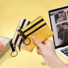 Multi-Compartment Coin Purse With Card Slots And Key Slot Polyester Solid Color Ladies Purse Fashion Women Mini Multipurpose Wallet - Compact For Women Wallet Mini Wallet Purse Wallet Small Wallet - Multicolor - View 12