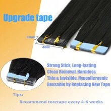 10 piezas de extensiones de cabello postizas para mujeres, 24 pulgadas de cabello sintético Kanekalon liso, no se destiñen, sin costuras e invisibles para todo tipo de cabello, 10 piezas/paquete, 35g
