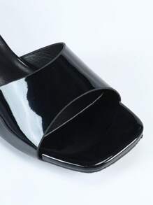 Dép xăng đan hở mũi nữ kiểu dáng thường ngày, dép lê đế bằng gót dày thoải mái, dép đi biển tiện dụng, phù hợp với trang phục mùa xuân hè. - màu đen - Xem 5