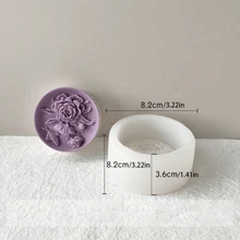 Moule en silicone de fleurs de pivoine pour savon, bougies et artisanat en résine - outil de moulage de plâtre aromatique DIY - idéal pour la décoration d'intérieur et les cadeaux