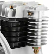 3HP Air Compressor Pump Head, Single Stage Twin Cylinder Air Compressor Pump Head, Air Compressor Head - Silver - View 11