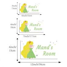 1Pc No Lanyard Cute Cartoon Princess Customized Name Wall Hanging Sign For Home Art Decor Personalized Art Plaque Bedroom Decor,A Gift For A Girl
