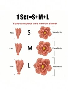 3pcs/Set DIY Paper Flower Wall Decorations For Wedding, Flower Backdrop, Gift Party, Birthday Party, Photo Booth, Arch Background, Home Wall Decor,Christmas