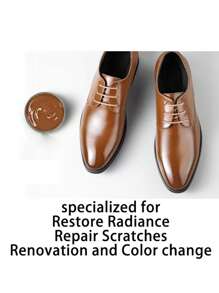Brown Shoe Polish, Color Correction, Repairing Cracked Spots, Restoring Brown Leather Goods To Their Original Condition, 3-Piece Set