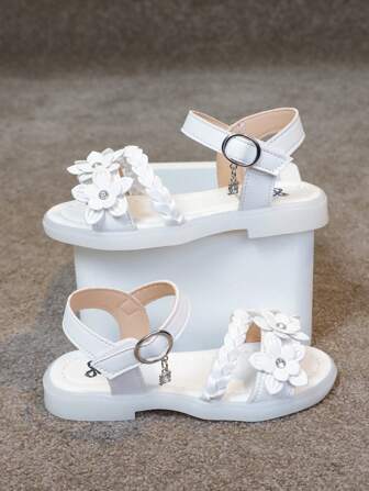 Girls' Fashionable Casual Comfortable Lightweight Flat Sandals, Summer