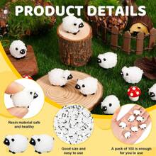 10pcs Mini Resin Sheep Statues Figurines, Cute Ornaments For Indoor/Outdoor Fairy Garden, Landscape Decor, Accessories For Middle East Festivals & Parties (Classic Style)