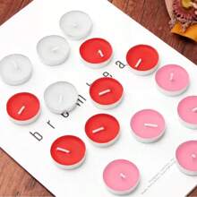 100 piezas de velas pequeñas minimalistas, suministros casuales para fiestas, velas blancas, rosas, rojas, con un tiempo de quemado de 1 a 4 horas, aptas para bodas y mesas de cena, creando una atmósfera romántica