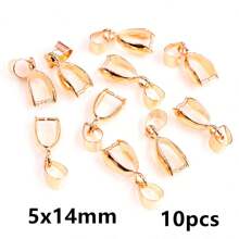 10-50pcs Pendants Clasps Clips Pinch Bails Connectors Charm Bail Beads Connector DIY Jewelry Making Accessories Findings