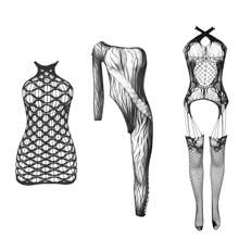 Combining Three-Piece Sets, Buy One Get Two Free, Sexy Lingerie Jumpsuit, Crotchless , Mesh Suit, Women's Jumpsuit, Sexy Lingerie Suit