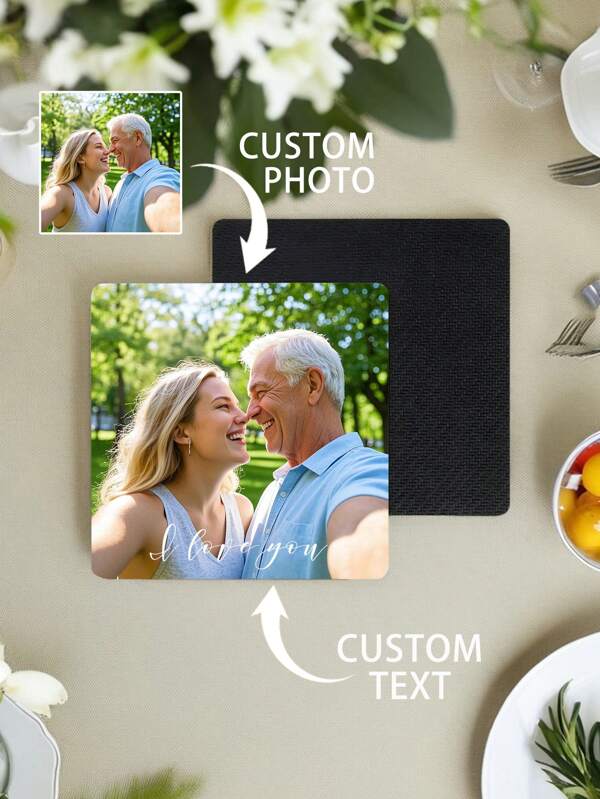 Customized Photo Coasters, Square Heat-Resistant Coasters, DIY Anti-Slip Table Mat, Suitable For Wedding, Party, Bar, Coffee Table Decor, Christmas Gift For Family, Valentine's Day Gift For Girlfriend/Boyfriend, Birthday Gift For Friends Water Bottle,Multi-Functional, Quick Dry,Waterproof,Anti-Mold,Reusable,Ornamental,Cute,Stylish,Exquisite,Adorable,Tidy,High-Quality,Modern,Custom,Personalized,Unique,Ideal Gifts For Him,Ideal Gifts For Her,Kitchen,Dining Room,Bathroom,Living Room,Bedroom,School,Office,Tea Room,Home,Garden