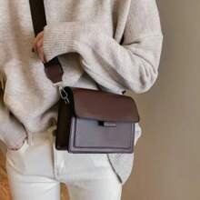 Classic Designer PU Leather Crossbody Bag For Women Travel Handle Handbag Fashion Shoulder Messenger Bag Ladies Small Flap Bag