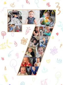 1 pezzo cartellone commemorativo personalizzato con foto, opera d'arte murale personalizzata, aggiungi la tua foto, regalo perfetto per compleanni, anniversari, decorazione per la casa, decorazione murale, stampe personalizzate con le tue foto per famiglia/animali domestici/amanti, decorative e raffinate, per soggiorno, camera da letto, ufficio, sala da tè, casa