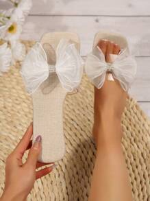 透明一脚蹬拖鞋，适合户外穿着，2025 年夏季新款平底凉鞋，加大码