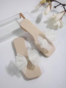 透明一脚蹬拖鞋，适合户外穿着，2025 年夏季新款平底凉鞋，加大码