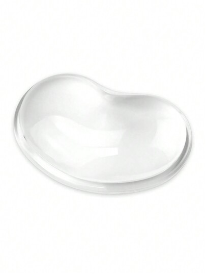 Soft Mouse Wrist Pad Comfortable And Cool Silicone Gel Ergonomic Pad Small Hand Pain Relief Support Pad Gel Filling Is Suitable For Laptop, Office And Home (Transparent)