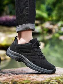 Herren Mode Wanderschuhe mit Drehverschluss, outdoor bequem leicht atmungsaktiv Kletterscuhe rutschfest Herrenwalkingschuhe