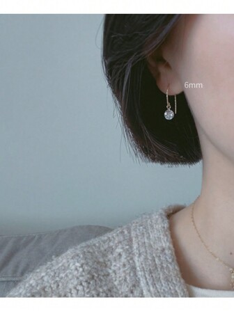 1 Pair S925 Sterling Silver 14K Gold Plated Minimalist Handmade Sparkling 8 Hearts 8 Arrows Zirconia Ear Cuffs For Girl