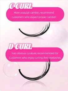 Miss Wink 404 Fluffy Soft Natural 3D Effect Eyelash Extensions, 4 Types - D Curl, Super Capacity 14 Rows Single Cluster (Lower Lashes 5-6mm, Fish Tail + Flower Type + 20D 10-16mm), 3D Lash Adhesion For All-Day Wear, DIY Handmade Lashes For Light, Full Makeup, Daily, Cosplay, Important Occasions, Portable For Everyday Use Or Outings - D - View 6