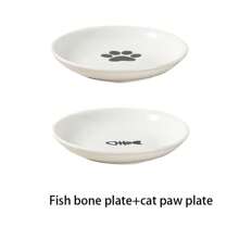 宠物高脚铁架猫爪托盘猫食狗食碗陶瓷易清洗罐头食品碗喂食器宠物碗批发 - 彩色 - 查看 9