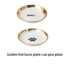 宠物高脚铁架猫爪托盘猫食狗食碗陶瓷易清洗罐头食品碗喂食器宠物碗批发 - 彩色 - 查看 6