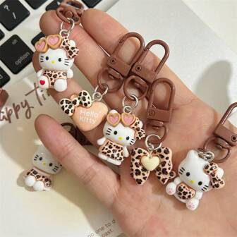 Sanrio 6pcs/3pcs/1pc Sanrio Hello Kitty Personalized Cute Keychain Cartoon Backpack Decoration, Suitable For Key Chain, Luggage, Car, Festival, Birthday Party, Gift Choice [Some Accessories Or Colors May Be Random]