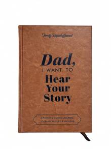 1pc Mom, Dad, I Want To Hear Your Stories: A Mother And Father's Guided Journal To Share Their Lives And Love - Leatherbound Hardcover With Ribbon Bookmark,School Supplies,Back To School