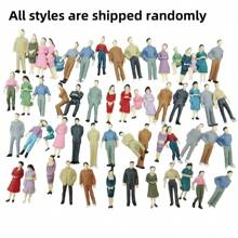 24 piezas de figuras de pasajeros miniatura de estilo aleatorio para escala HO, modelo de personas para paisaje y construcción arquitectónica de ferrocarril - Como foto - Ver 10