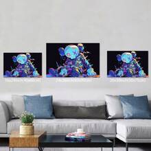 Framed-KAW Graffiti Art Canvas, Creative Personalized Poster, Street Style Wall Art, Suitable For Bedroom, Teen Room, Dining Room, Living Room, Office, And Other Wall Decorations