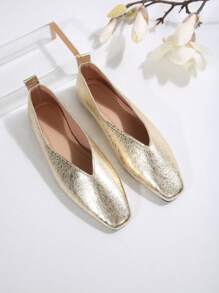 2025 Jesienne damskie płaskie buty wsuwane z kwadratowymi noskami, koreański styl, prosty i elegancki design, odpowiednie do noszenia na co dzień, do pracy, na nieformalne wyjście, randkę, imprezę, dojazd do pracy, do biznesu