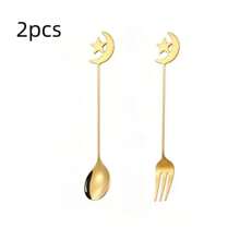 2 قطعة/4 قطع من مناول الحلوى والمثلجات والفواكه على شكل هلال من الفولاذ المقاوم للصدأ - مثالي للاستخدام في المنزل أو المطبخ أو المطاعم، هدية