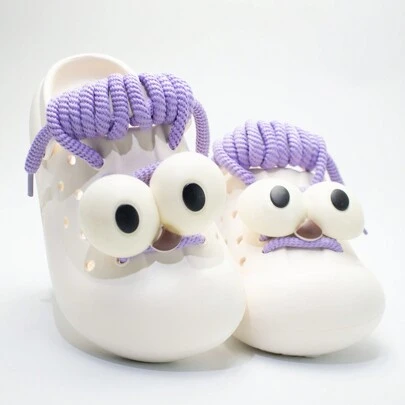 1 对 8 毫米螺纹鞋带，平底帆布鞋，厚底运动鞋，较厚的黑色和白色圆形鞋带