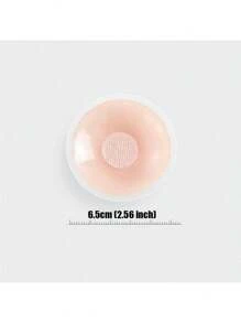 10PCS Reusable Women Breast Lift Nipple Cover Invisible Adhesive Strapless Backless Stick On Bra Silicone Breast Stickers With Iron Box Packing - Baby Pink - View 3