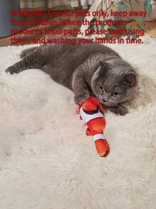 1pc Plush Realistic Clownfish Pet Toy, Suitable For Cats And Dogs, For Chewing, Playing And Relieving Boredom
